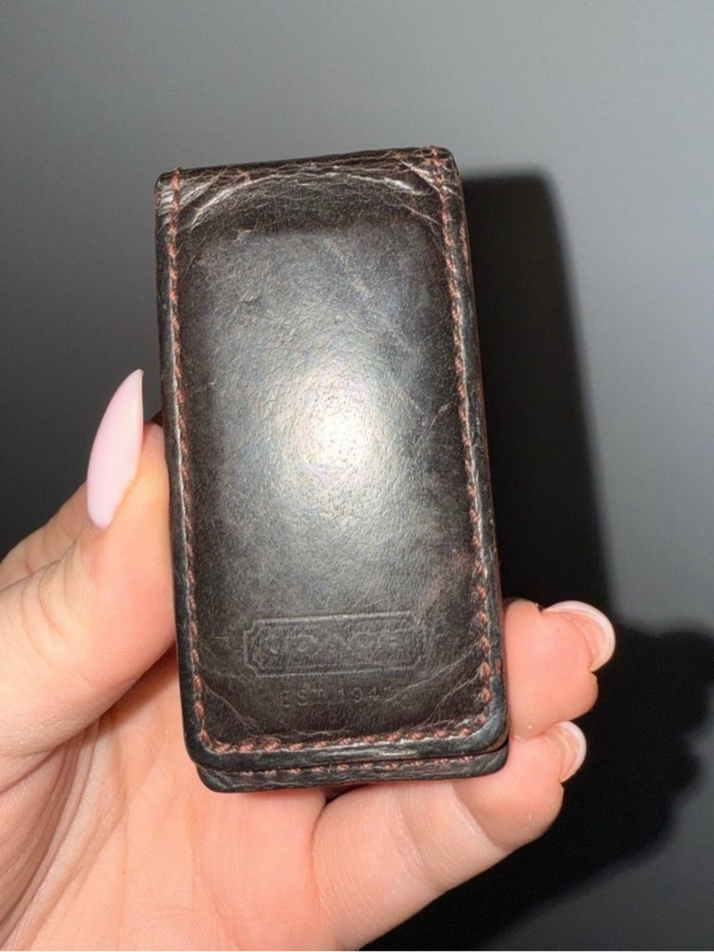 Vintage Coach Leather Money Clip
